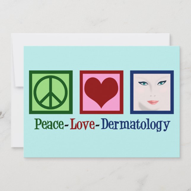 Tarjeta Festiva Dermatología del amor por la paz (Anverso)