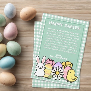 Tarjeta Festiva Desayuno Brunch de Pascua y búsqueda de huevos Gre
