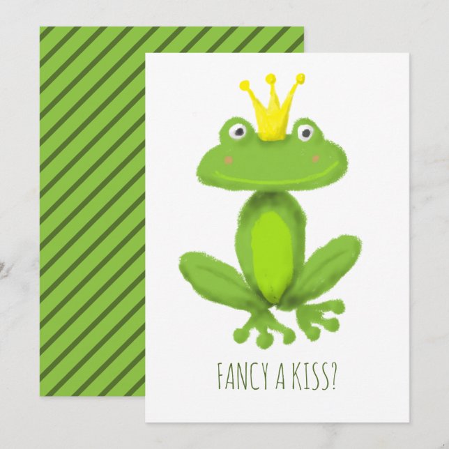 Tarjeta Festiva Descansa un personalizado príncipe de ranas besada (Anverso / Reverso)
