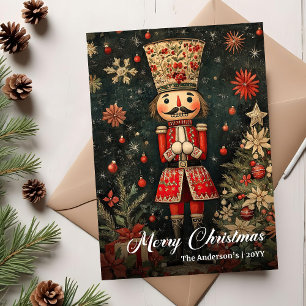 Tarjeta Festiva Descarga de rompecabezas navideño acogedor anticua