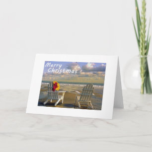 TARJETA FESTIVA DESDE LA PLAYA, PARA DISFRUTAR DE LOS NAVIDADES DE