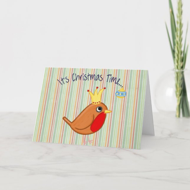 Tarjeta Festiva Deseamos felices vacaciones divertidos Navidades d (Anverso)