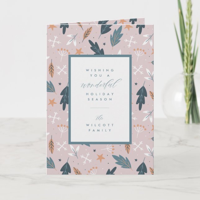 Tarjeta Festiva DESEANDO UNA MARAVILLOSA FESTIVIDAD | Añadir la fo (Anverso)