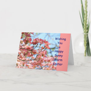 Tarjeta Festiva Deseándole una Feliz Pascua Soleada y Cálida! tarj