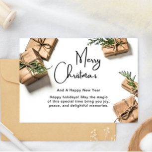 Tarjeta Festiva Deseándole una Temporada de Alegría y Paz