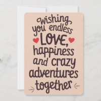 Deseándote amor interminable y aventuras locas