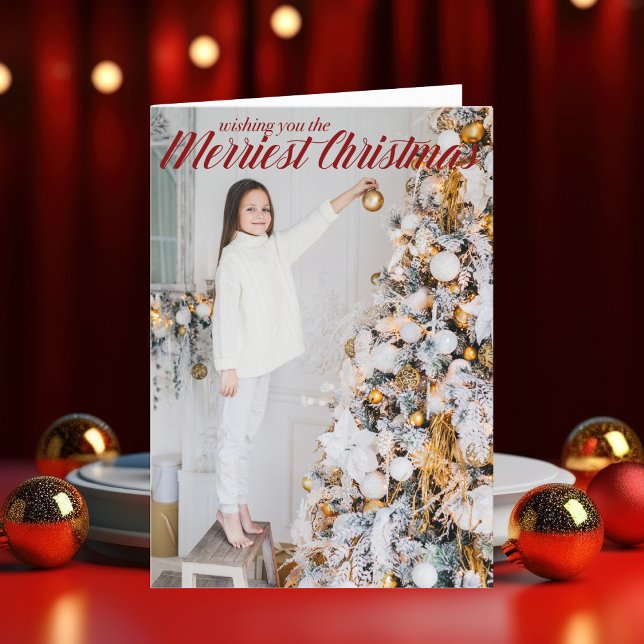 Tarjeta Festiva Deseándote la foto de los mejores Navidades doblad (Subido por el creador)