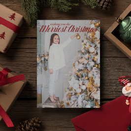 Tarjeta Festiva Deseándote la foto de los Navidades más graciosos 