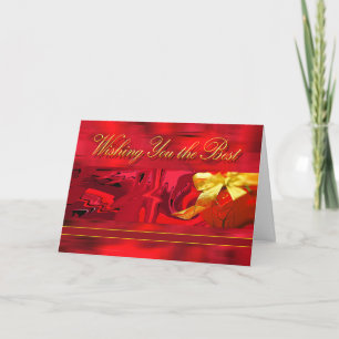 Tarjeta Festiva Deseándote los mejores Navidades