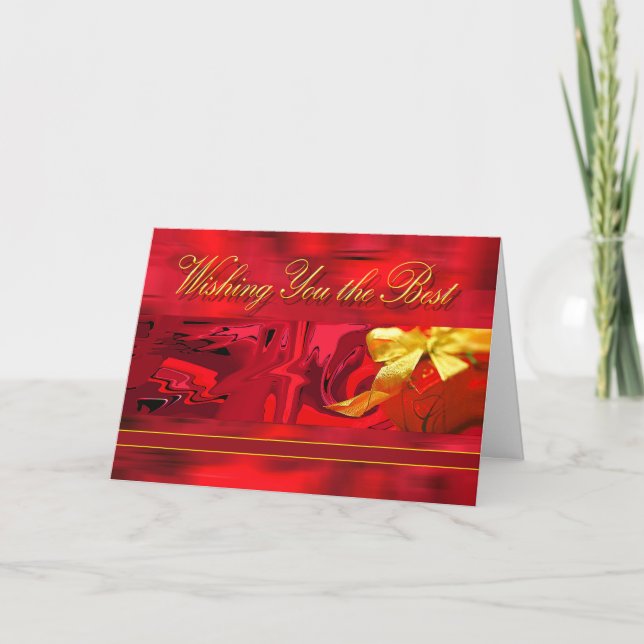 Tarjeta Festiva Deseándote los mejores Navidades (Anverso)