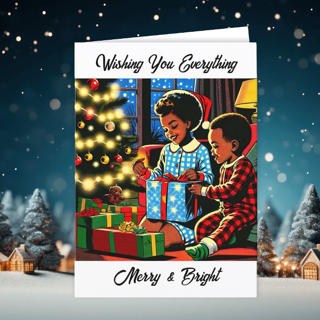 Tarjeta Festiva Deseándote todo Navidades dulces y brillantes (Subido por el creador)