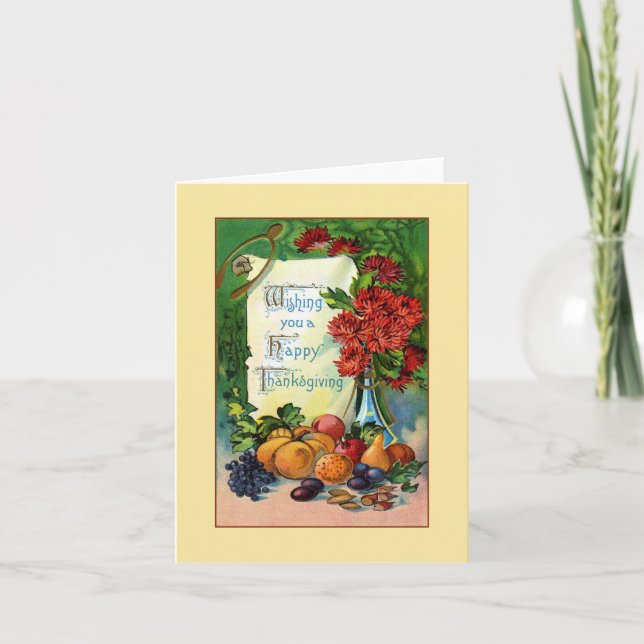 Tarjeta Festiva Deseándote un feliz día de gracias Notecard (Anverso)