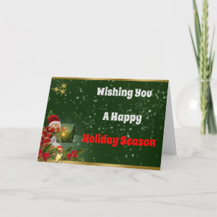 Tarjeta Festiva Deseándote una feliz temporada de fiestas