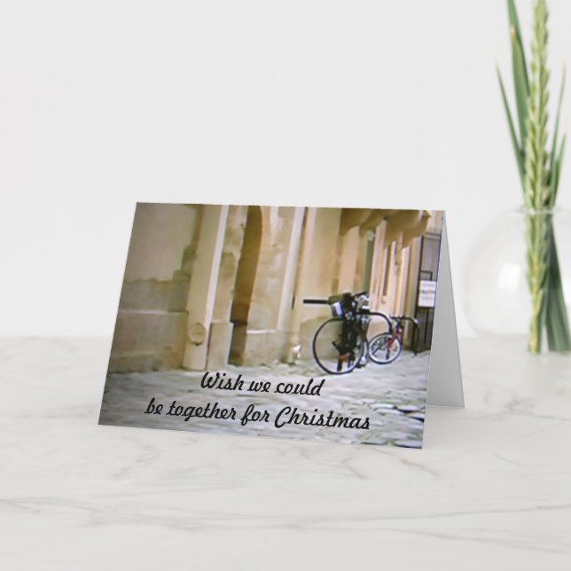 TARJETA FESTIVA DESEARÍAMOS ESTAR JUNTOS PARA NAVIDADES (Anverso)