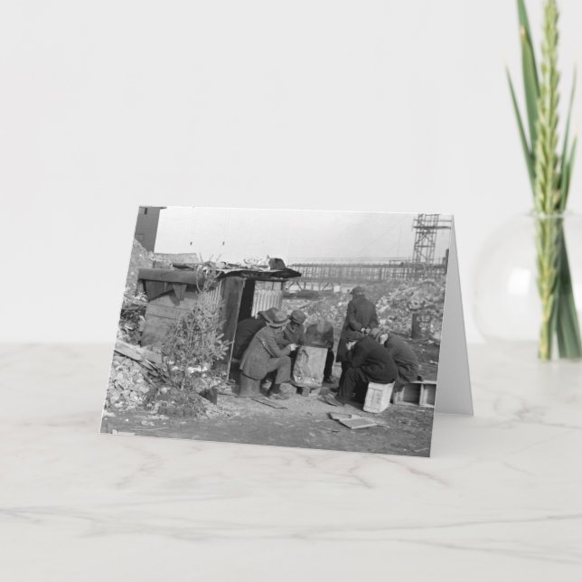 Tarjeta Festiva Desempleado y sin hogar 1938 (Anverso)