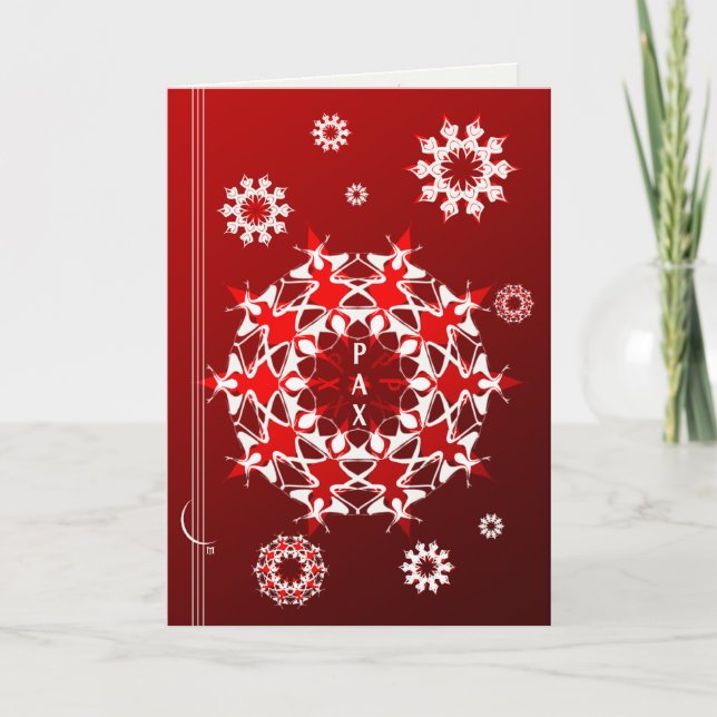 Tarjeta Festiva Deseo de paz mundial (Anverso)