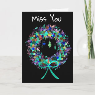 TARJETA FESTIVA DESEO EN PERSONA A TRAVÉS DE MILLAS EN NAVIDADES