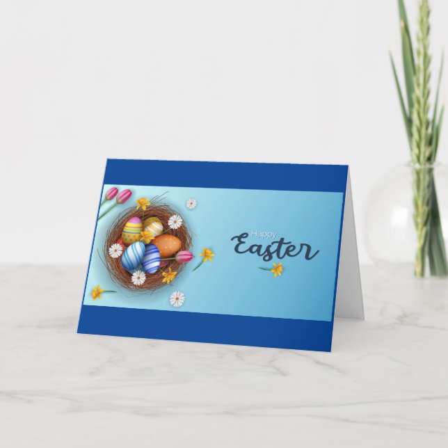 TARJETA FESTIVA DESEO MÁS SENCILLO DE LOS HUEVOS SILLY EASTER (Anverso)