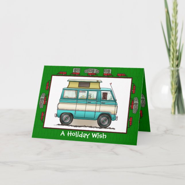 Tarjeta Festiva Deseo superior del día de fiesta del remolque del (Anverso)