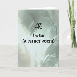 Tarjeta Festiva Deseo (un poema del invierno) por AKS