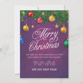 Tarjeta Festiva Deseos alegres: Un saludo festivo de Navidades