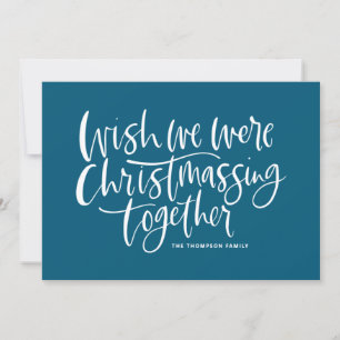 Tarjeta Festiva Deseos Azules Que Estábamos Reclutando Juntos
