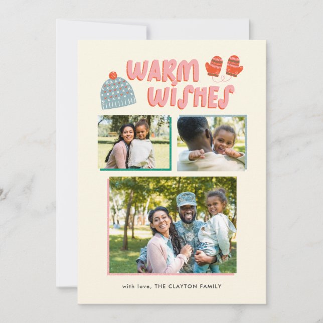 Tarjeta Festiva Deseos Cálidos (Anverso)