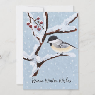 Tarjeta Festiva Deseos Cálidos de Invierno