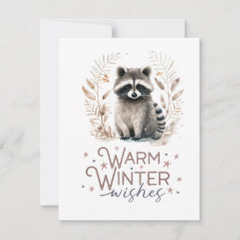 Tarjeta Festiva Deseos cálidos de invierno