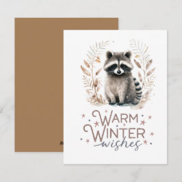 Tarjeta Festiva Deseos cálidos de invierno