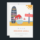 Tarjeta Festiva Deseos cálidos de Navidades en julio Beach Sun San<br><div class="desc">Si necesitas más personalización,  por favor,  no dudes en enviarme un mensaje a yellowfebstudio@gmail.com.</div>