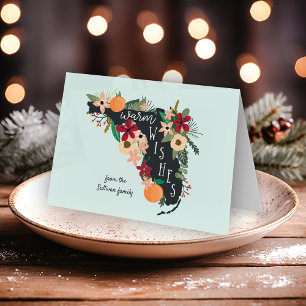 Tarjeta Festiva Deseos Cálidos Desde Florida