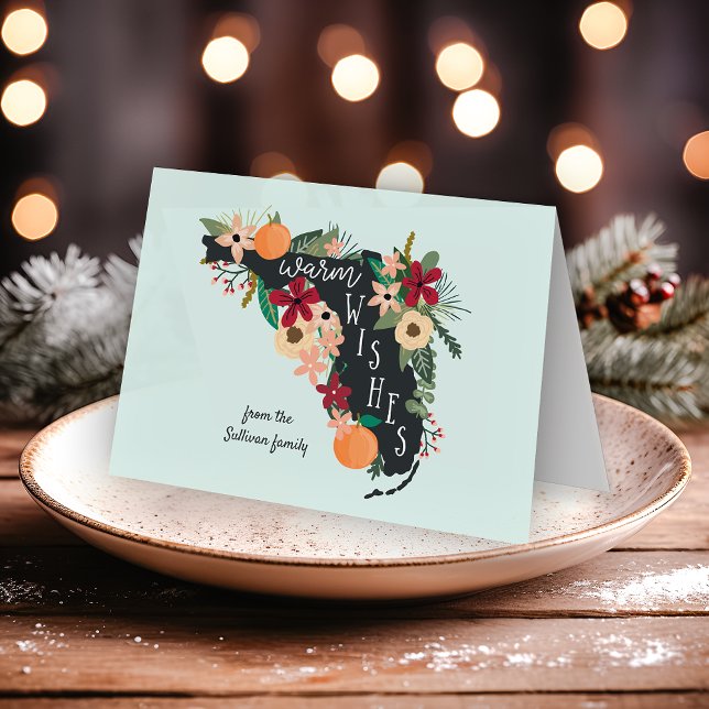 Tarjeta Festiva Deseos Cálidos Desde Florida (Subido por el creador)