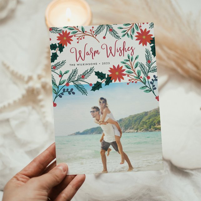 Tarjeta Festiva Deseos Cálidos | Foto de Navidades tropicales (Subido por el creador)