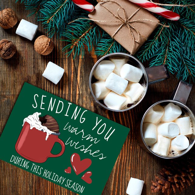 Tarjeta Festiva Deseos Cálidos Mug Navidades De Cacao Caliente (Subido por el creador)