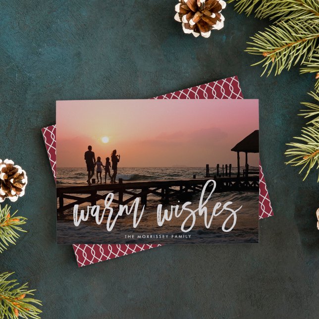 Tarjeta Festiva Deseos Cálidos Pincel Foto Leída (Subido por el creador)