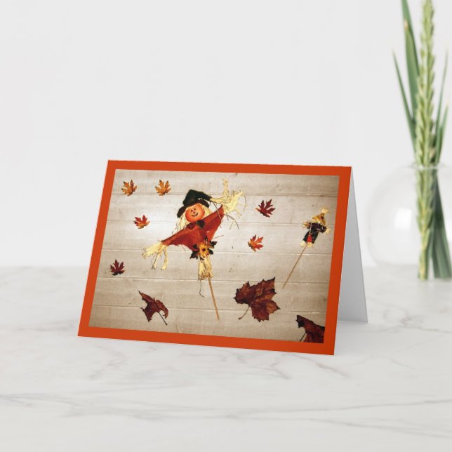 Tarjeta Festiva Deseos de Acción de Gracias (Anverso)