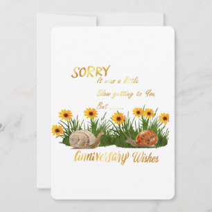 Tarjeta Festiva Deseos de aniversario atrasados