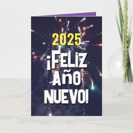 Tarjeta Festiva Deseos de Año Nuevo Español 2025 Enviar a través d