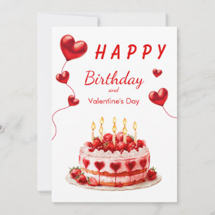 Tarjeta Festiva Deseos de cumpleaños de San Valentín para seres qu