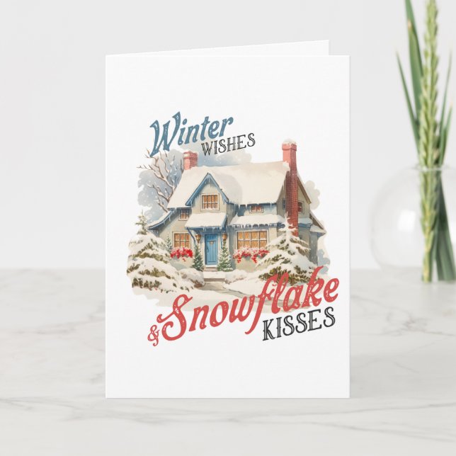 Tarjeta Festiva Deseos de Invierno  (Anverso)