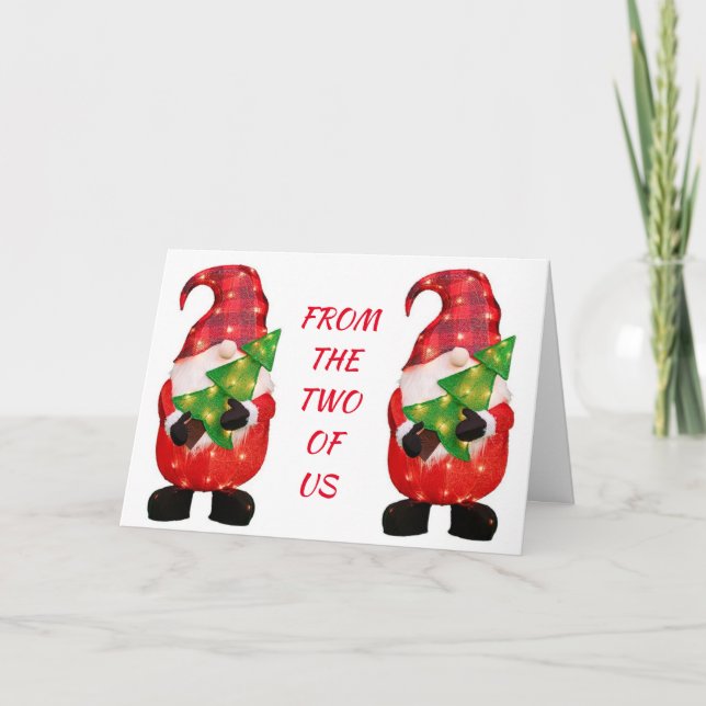 TARJETA FESTIVA DESEOS DE LOS "DOS" (Anverso)