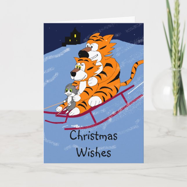 Tarjeta Festiva Deseos de los navidades (Anverso)