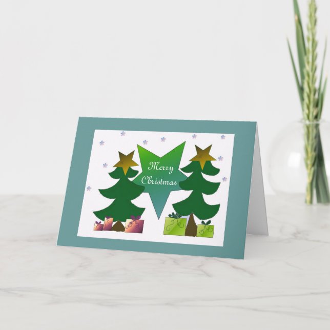 Tarjeta Festiva Deseos de los navidades (Anverso)