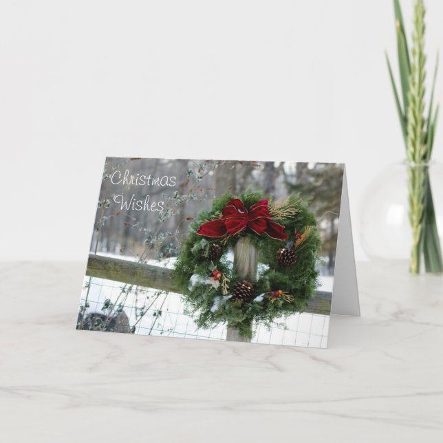 Tarjeta Festiva Deseos de los navidades (Anverso)