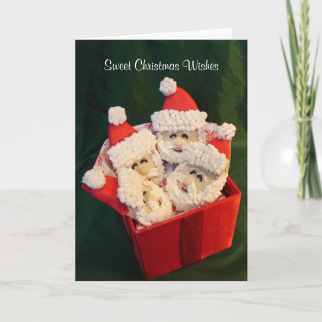 Tarjeta Festiva Deseos de los Navidades dulces (Anverso)