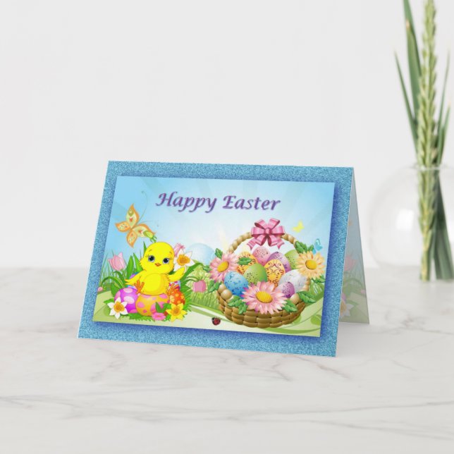 Tarjeta Festiva Deseos de Pascua (Anverso)