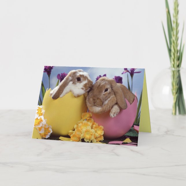 Tarjeta Festiva Deseos de Pascua (Anverso)