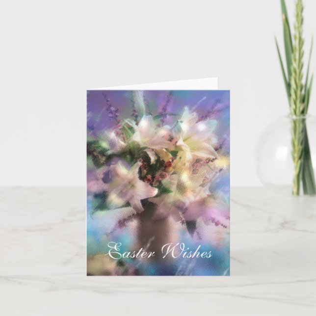 Tarjeta Festiva Deseos de Pascua (Anverso)