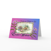 Deseos de Pascua para la suegra, P'card antiguo